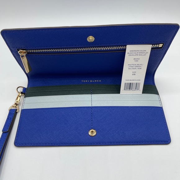 Tory Burch Block Slim Wristlet Envelope Wallet - Picture 3 of 4